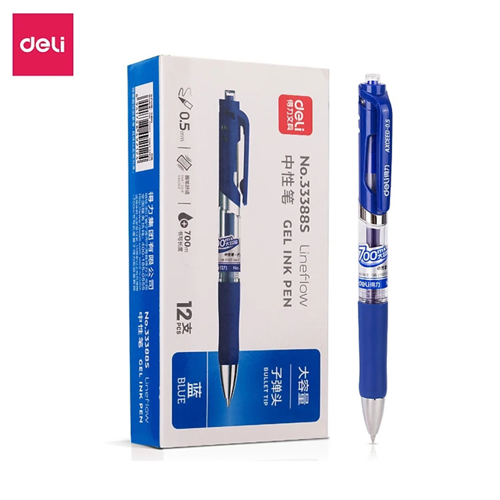 Bút Gel Bấm Bút Bi Nước Deli 